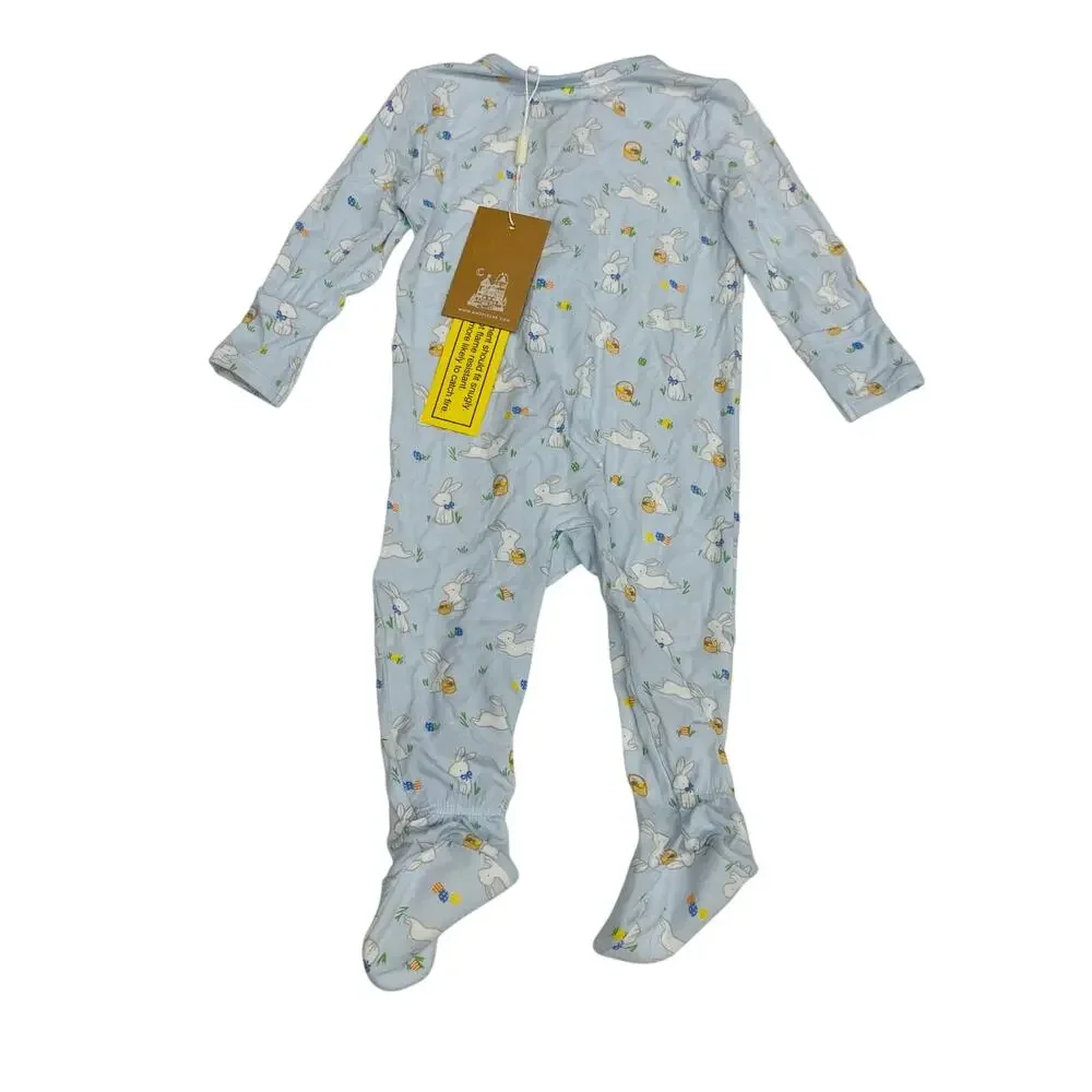 NWT Angel Dear 3-6M Blue Bunny Footie